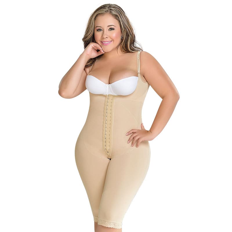KNEE-LENGTH FAJA WITH BACK COVERAGE AND ADJUSTABLE STRAPS F0478 (6757413322928)
