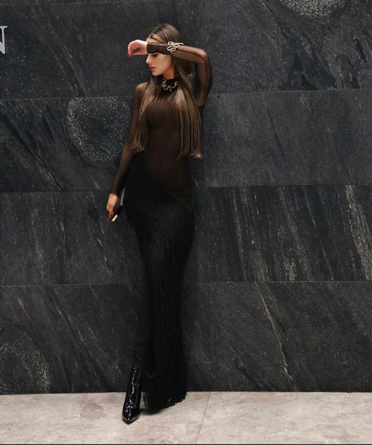 Colombian Dress Concept Shadow Elegance