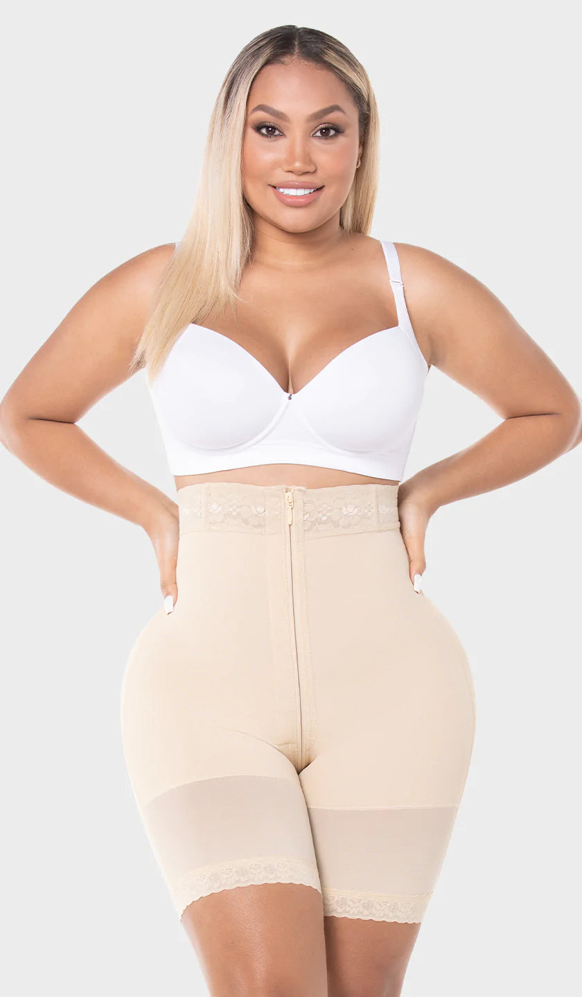 Fajas MYD - Short tipo reloj de arena con cierre - REF SXA00728