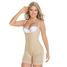 Load image into Gallery viewer, MID-THIGH FAJA 4 FRONT HOOKS BACK COVERAGE AND ADJUSTABLE STRAPS F0083 (6757412503728)
